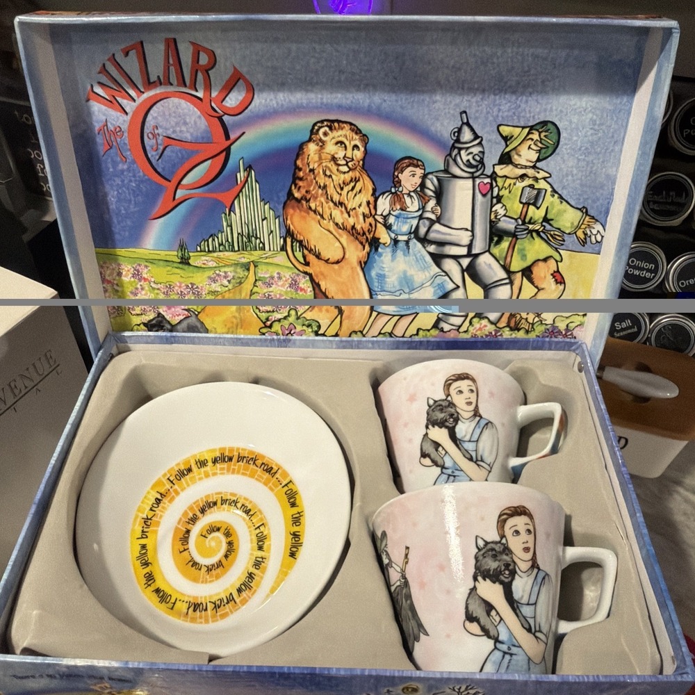 Vtg Cardew Design " Wizard Of Oz "β Cup and Saucer Sets In Box READ